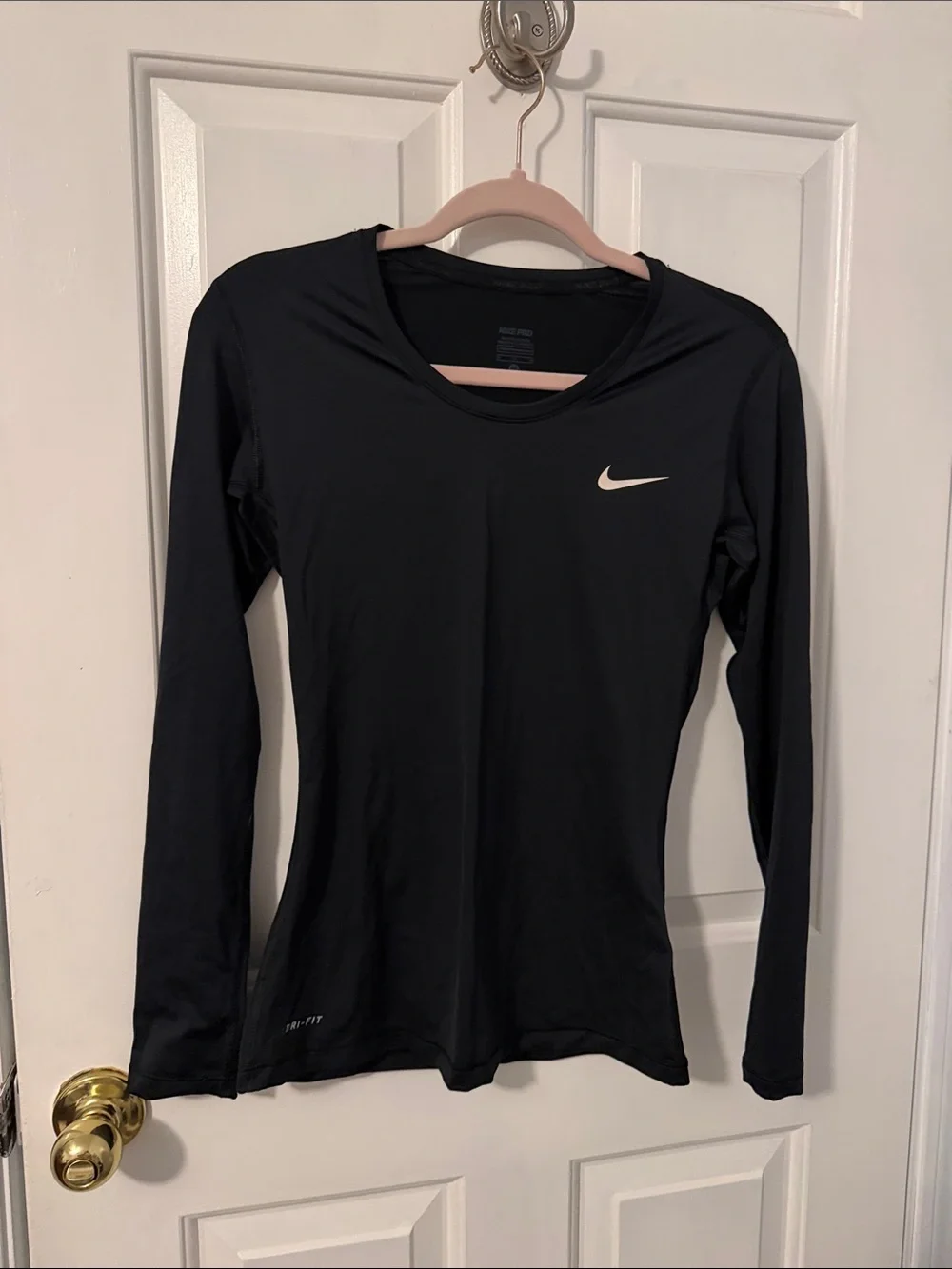 Nike Women's Long Sleeve Black Dri-FIT Performance Tee